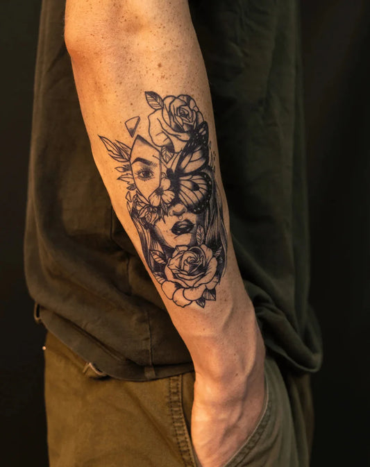 Masked Queen Semi-Permanent Tattoo