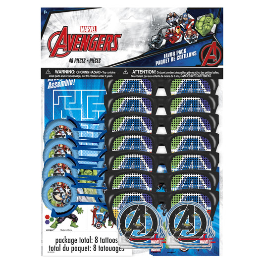 Avengers Party Kit for 8 Kids – 48-Piece Favor Set for Heroic Birthdays