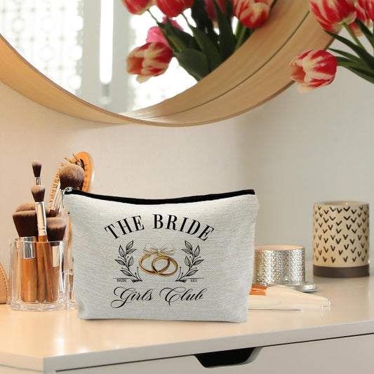 Bride Makeup Bag – Wedding Gift for Bride | Bridal Shower, Bachelorette Party & Bride-to-Be Cosmetic Bag