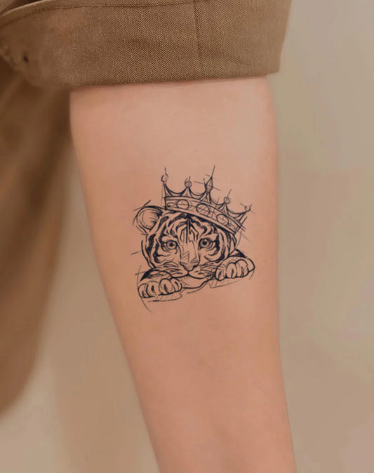 Cute Lion Temporary Tattoo