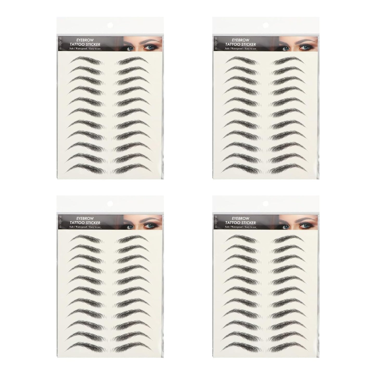 Curved Temporary Eyebrow Tattoos – Waterproof Hair-Like Peel-Off Brow Stickers for Instant Natural Definition