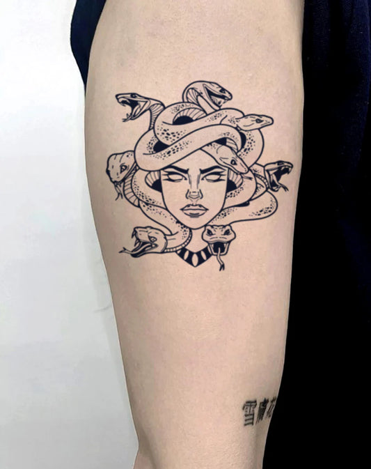 Medusa Temporary Tattoo