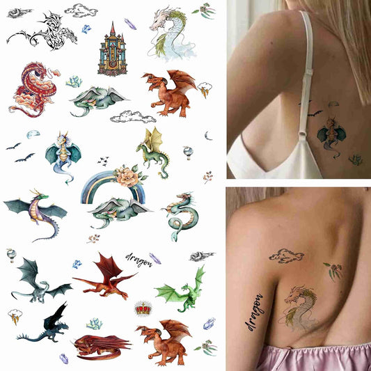 Dragon Temporary Tattoos – Bold Body Art for Arms, & Sleeves
