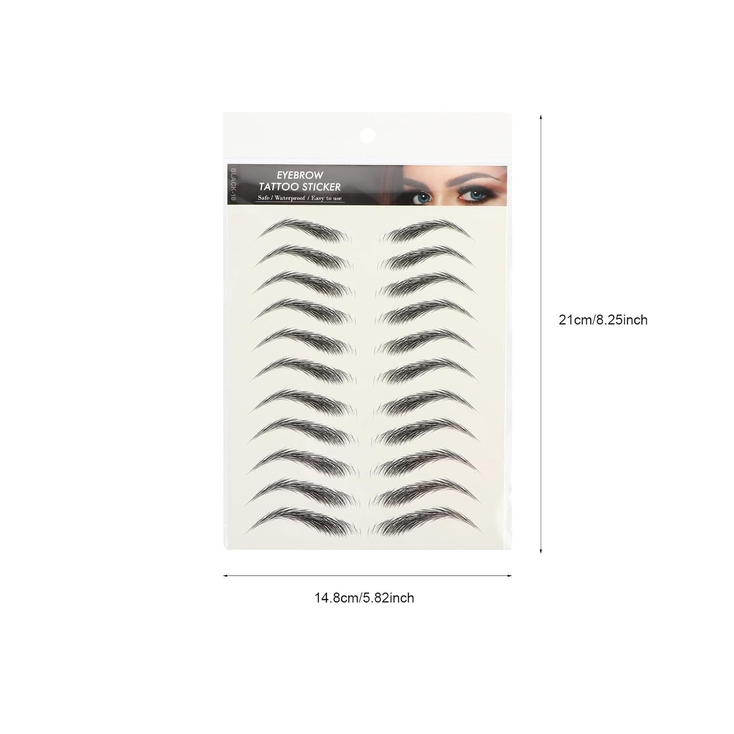 Curved Temporary Eyebrow Tattoos – Waterproof Hair-Like Peel-Off Brow Stickers for Instant Natural Definition