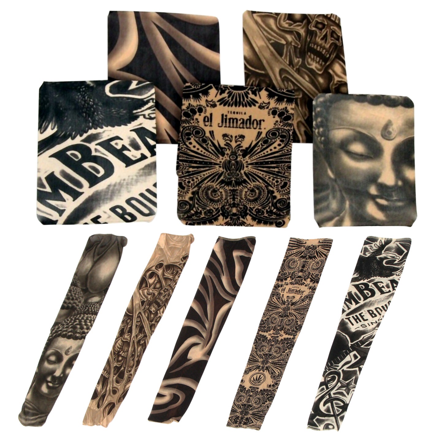 5 Pairs Tattoo Arm Sleeves – UV Protection Cooling Covers for Outdoor Activities