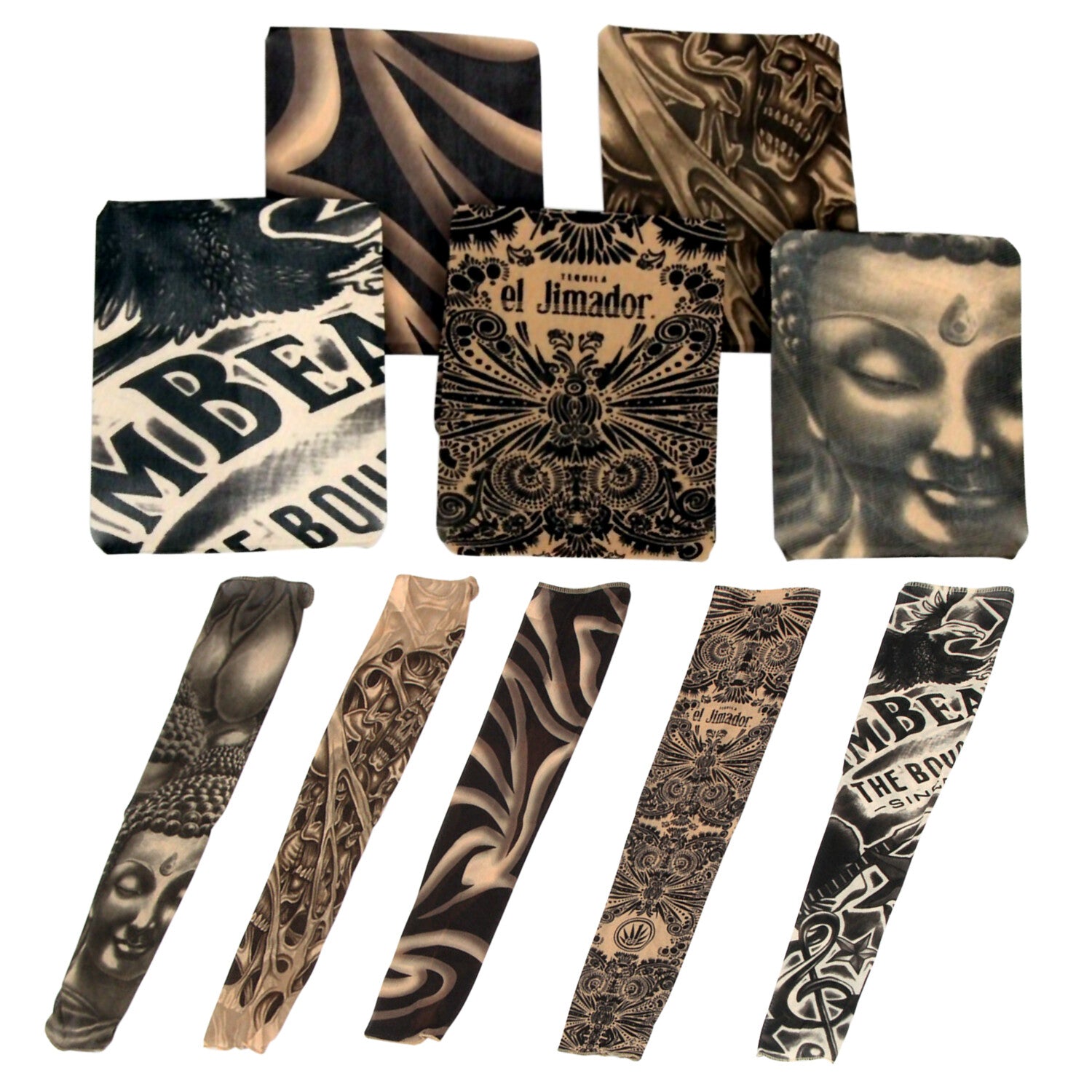 5 Pairs Tattoo Arm Sleeves – UV Protection Cooling Covers for Outdoor Activities