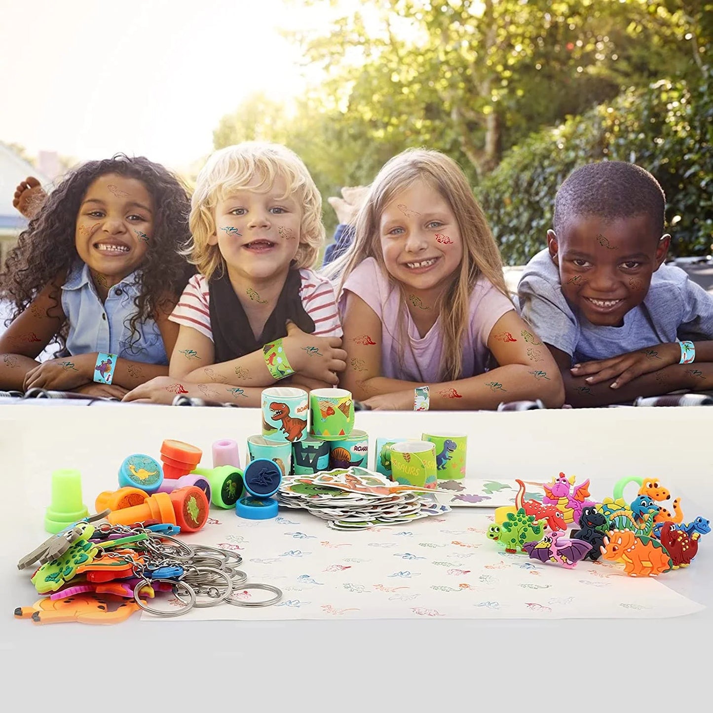 Dino Discovery Party Pack – 106-Piece Dinosaur Favors for Kids