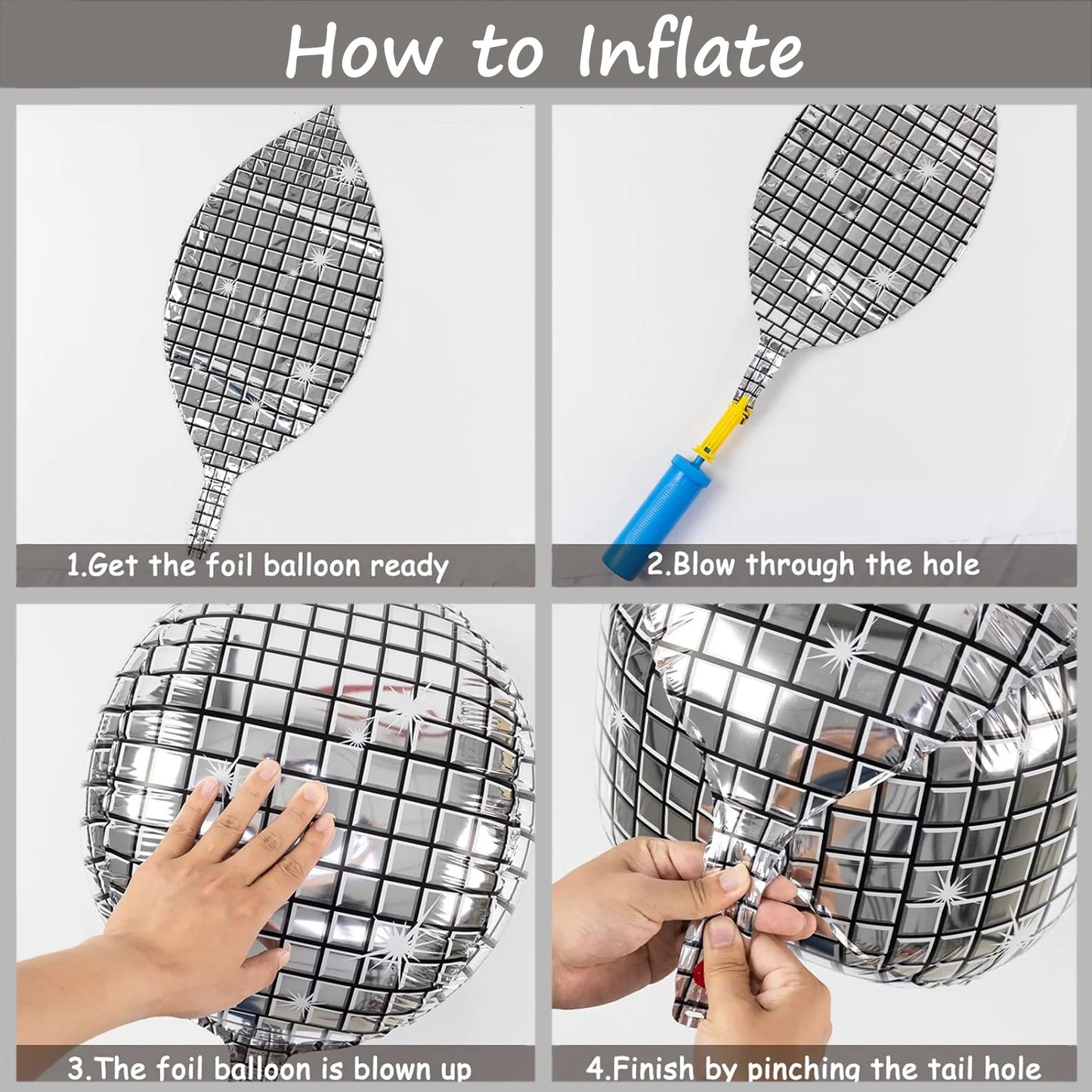 Disco Foil Balloons – 18pc Silver Party Set | 70s 80s Theme, Bachelorette, Birthday & Bridal Shower Decorations