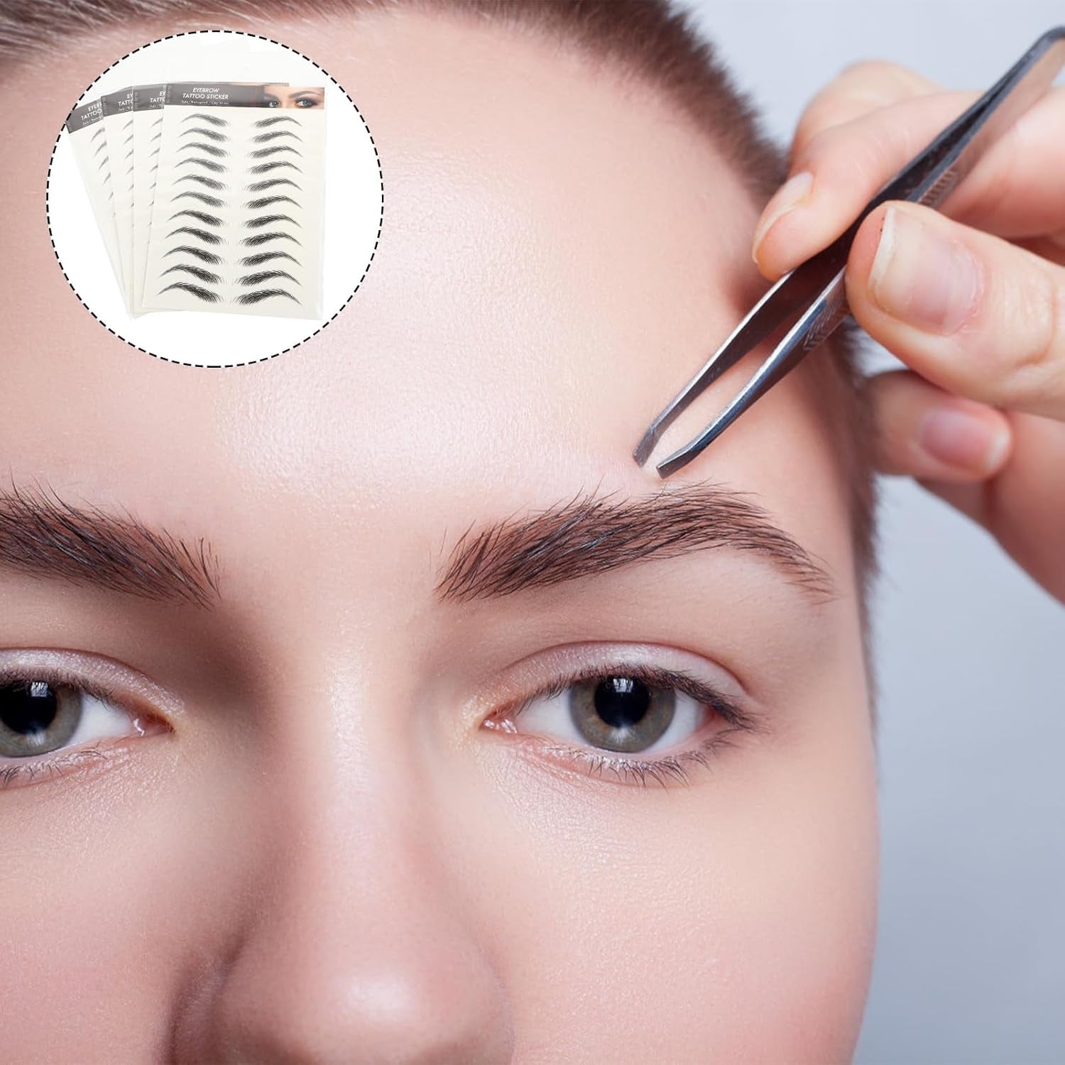 Curved Temporary Eyebrow Tattoos – Waterproof Hair-Like Peel-Off Brow Stickers for Instant Natural Definition