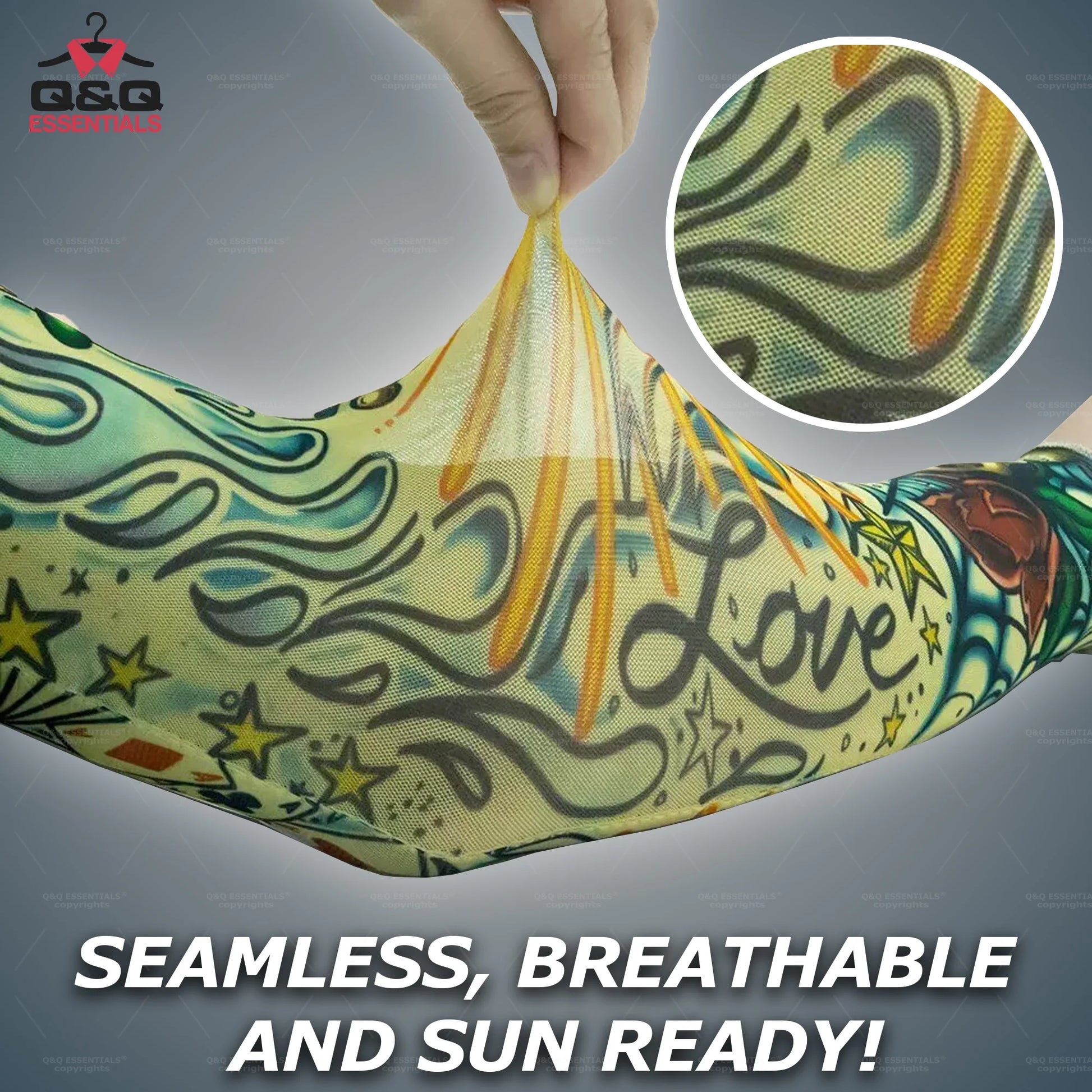 6-Pack Fake Temporary Tattoo Sleeves – Full Arm Slip-On UV Protection | Lifelike Tattoo Designs | Sunscreen Arm Covers for Men & Women
