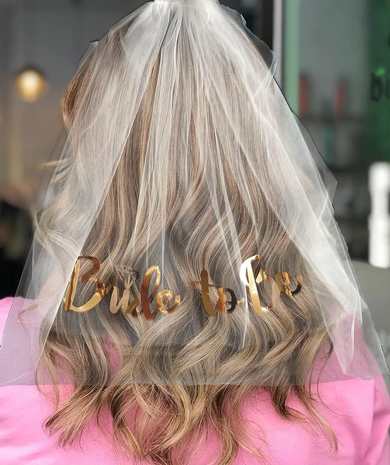 Bride to Be Set – 5-Piece Bachelorette Party Supplies & Bridal Shower Accessories | Sash, Veil, Tiara, Banner, and Tattoos (White Sash)
