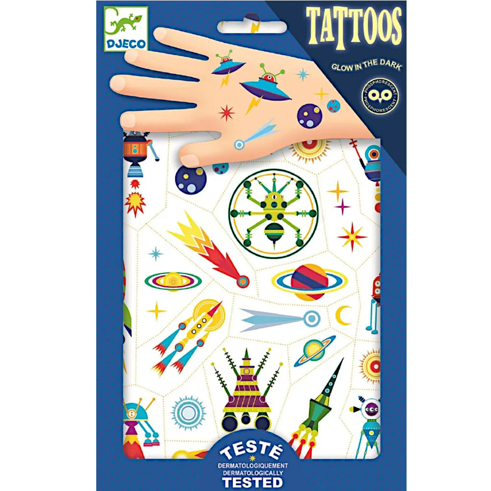 Space Tattoo Pack – Cosmic Temporary Tattoos for Kids