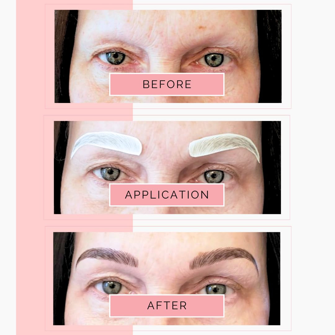 Temporary Eyebrow Tattoos – Waterproof Hair-Like Peel-Off Brow Stickers (Medium Brown, Variety Pack)