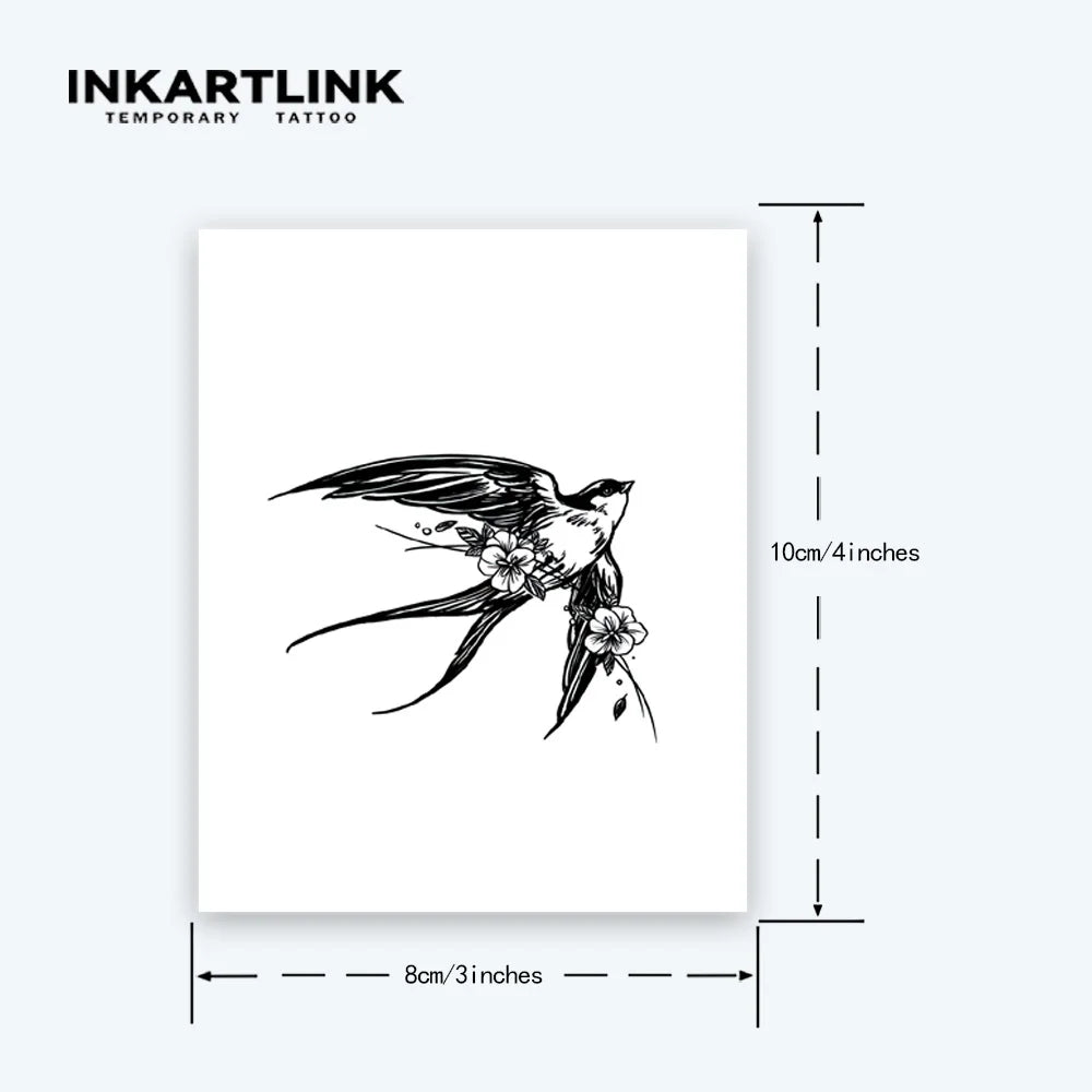 Swallow Semi-Permanent Tattoo
