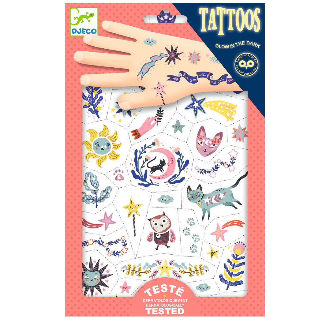 Sweet Dreams Tattoo Pack – Glow in the Dark Fun for Kids
