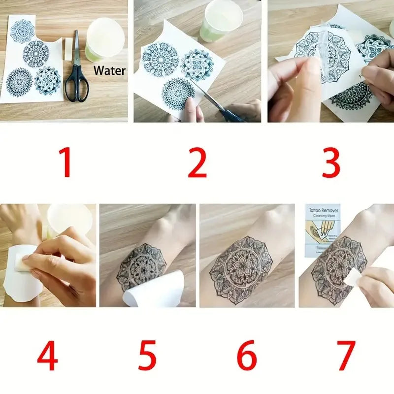 Floral Hummingbird Large Temporary Tattoo | Waterproof Body Art for Men & Women | Arm, Torso or Leg