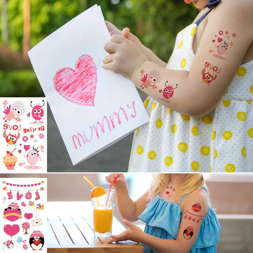 Love Ink Tattoo Pack – 100+ Valentine’s Day Temporary Tattoos for Kids