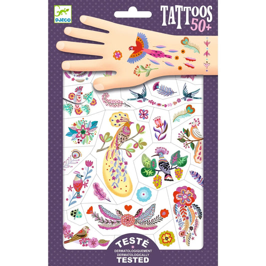 Bright Birds Tattoo Pack – Colorful Temporary Tattoos for Kids