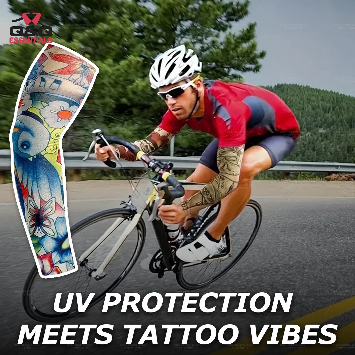 6-Pack Fake Temporary Tattoo Sleeves – Full Arm Slip-On UV Protection | Lifelike Tattoo Designs | Sunscreen Arm Covers for Men & Women