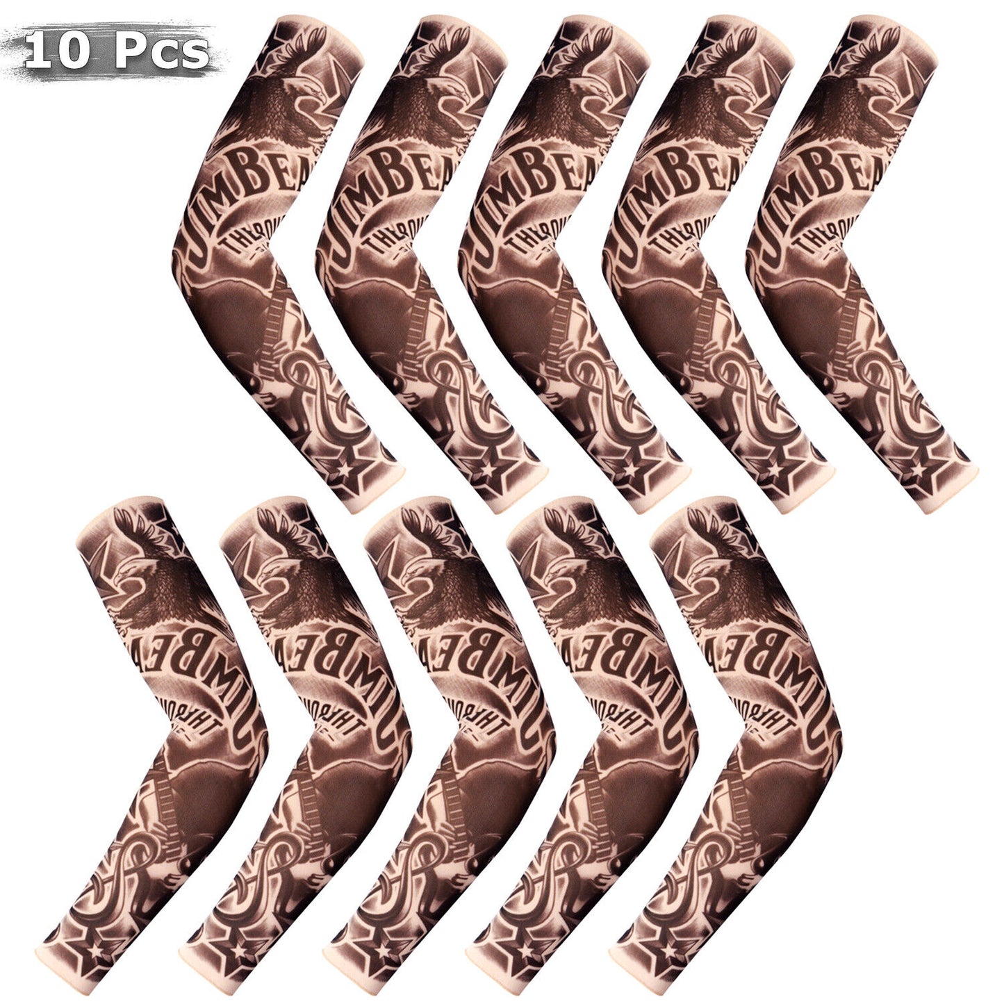 5 Pairs Tattoo Arm Sleeves – UV Protection Cooling Covers for Outdoor Activities