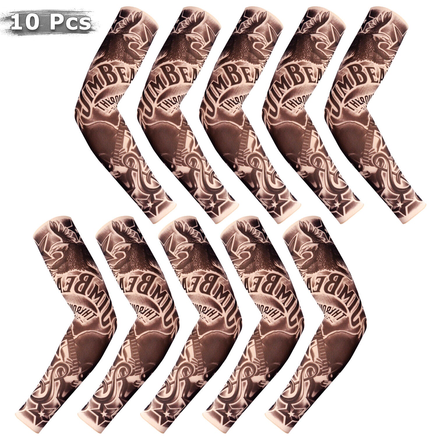 5 Pairs Tattoo Arm Sleeves – UV Protection Cooling Covers for Outdoor Activities