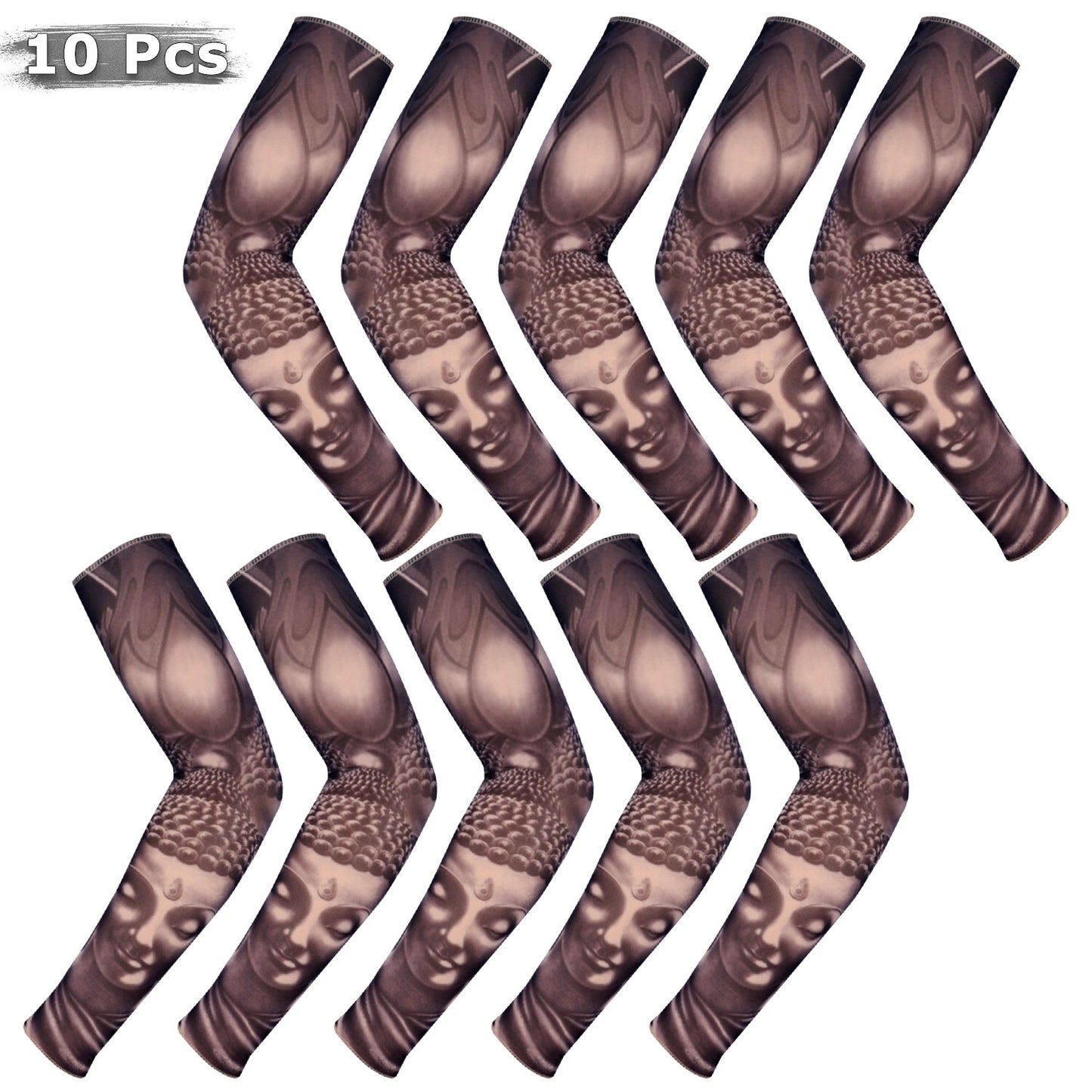 5 Pairs Tattoo Arm Sleeves – UV Protection Cooling Covers for Outdoor Activities