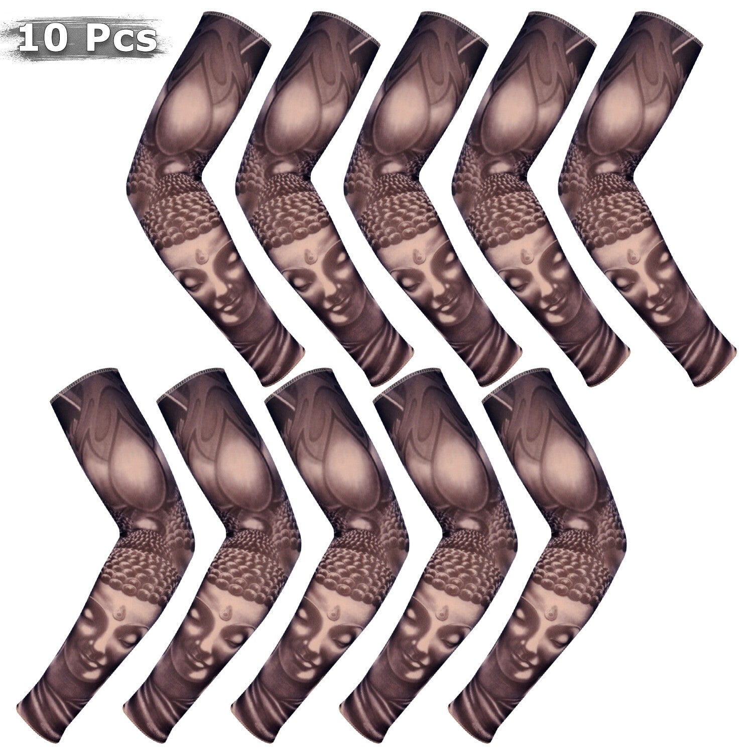5 Pairs Tattoo Arm Sleeves – UV Protection Cooling Covers for Outdoor Activities