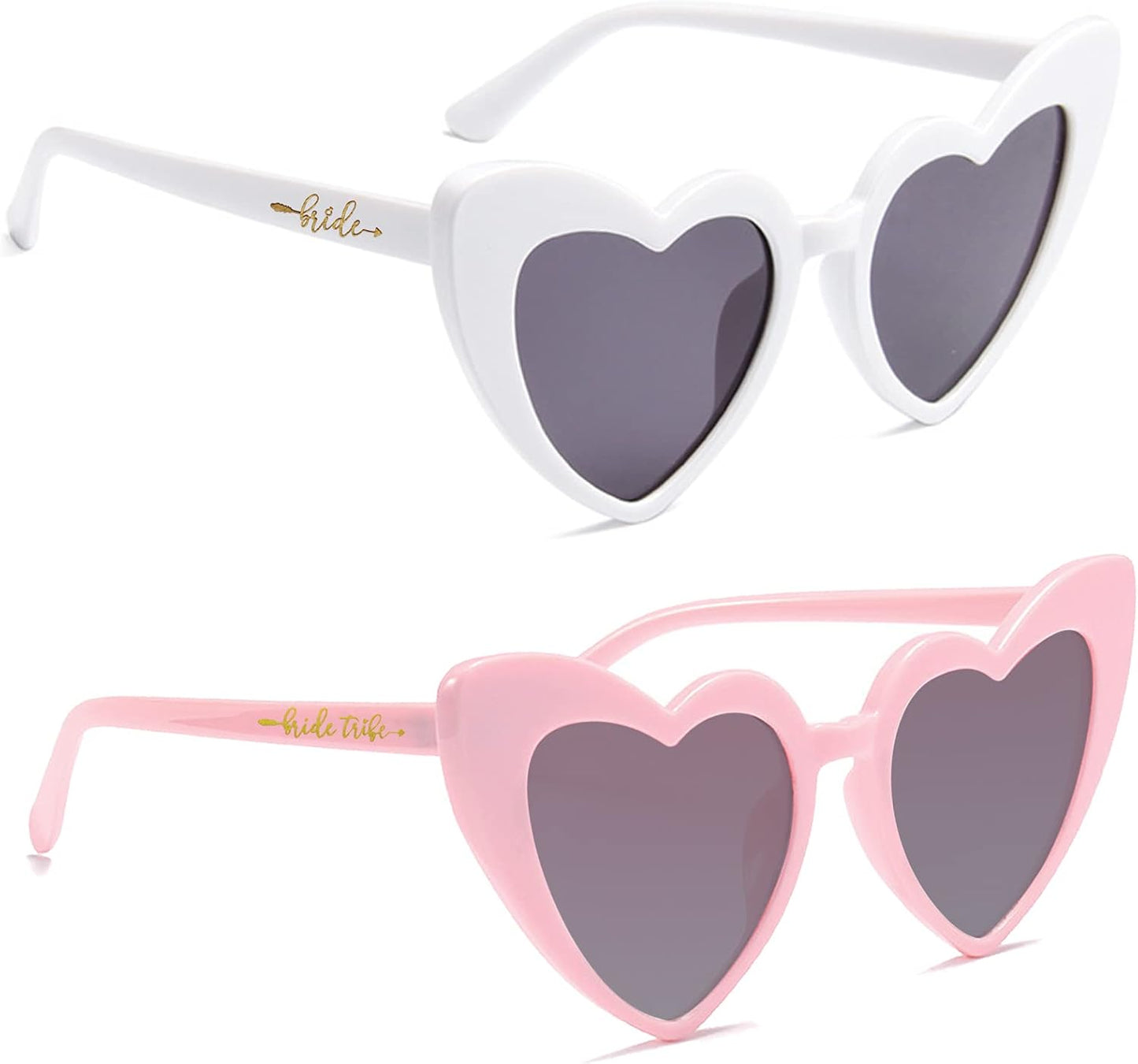10-Pack Retro Heart Sunglasses – Bachelorette Party Favors, Bridal Shower & Bridesmaid Gifts | Fun Wedding Accessories