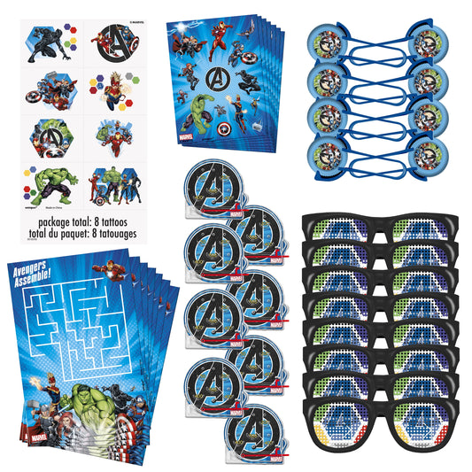 Avengers Party Kit for 8 Kids – 48-Piece Favor Set for Heroic Birthdays