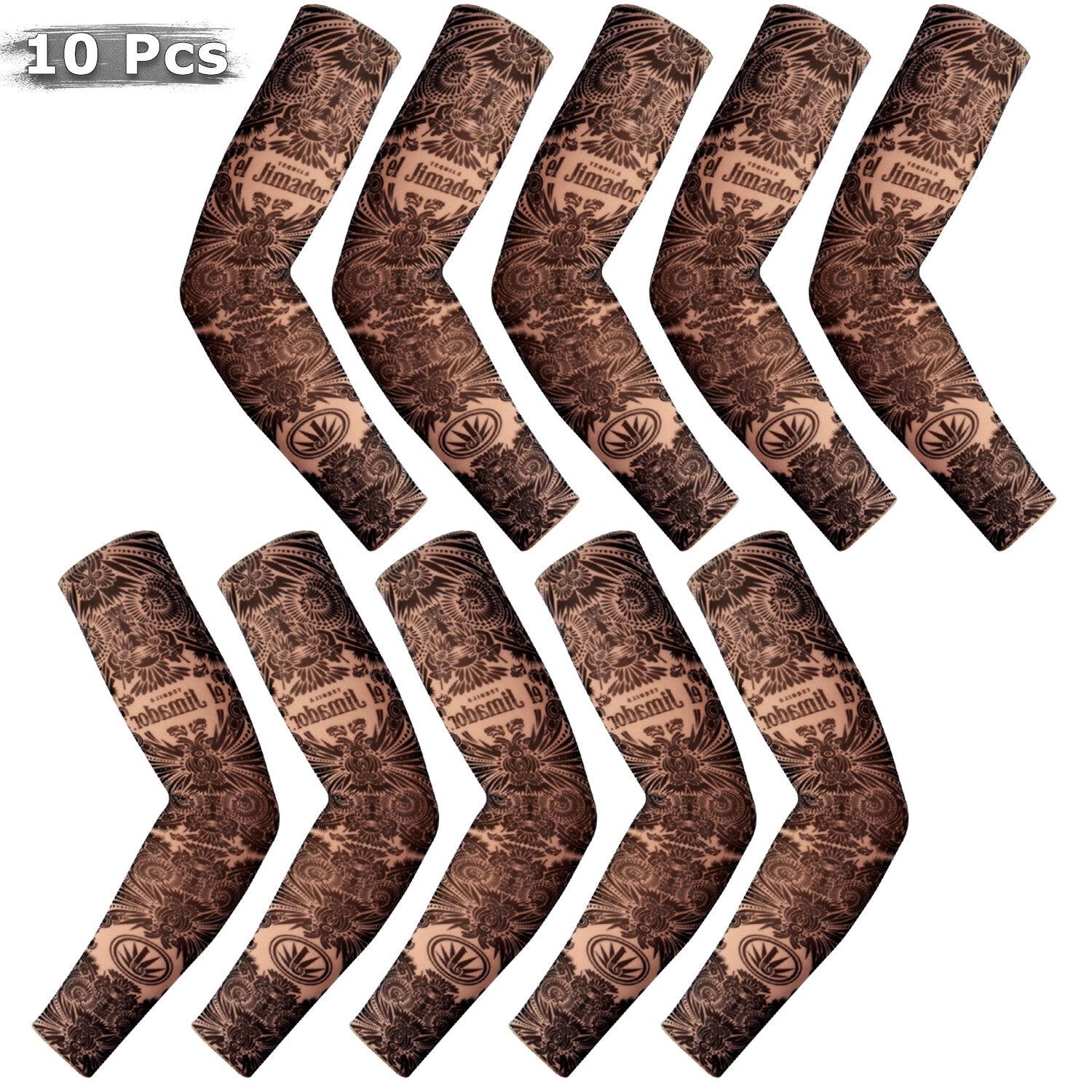 5 Pairs Tattoo Arm Sleeves – UV Protection Cooling Covers for Outdoor Activities