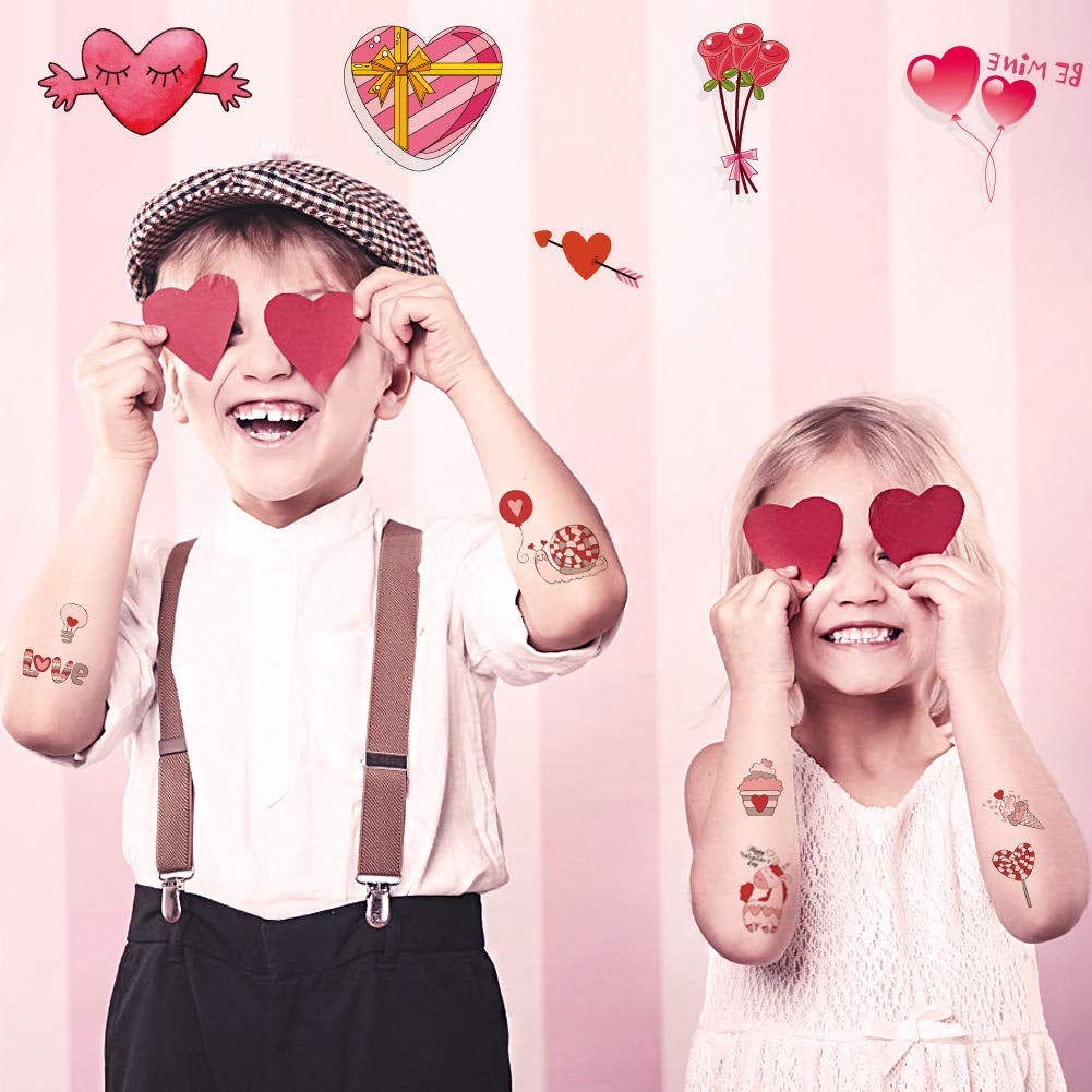 Love Ink Tattoo Pack – 100+ Valentine’s Day Temporary Tattoos for Kids