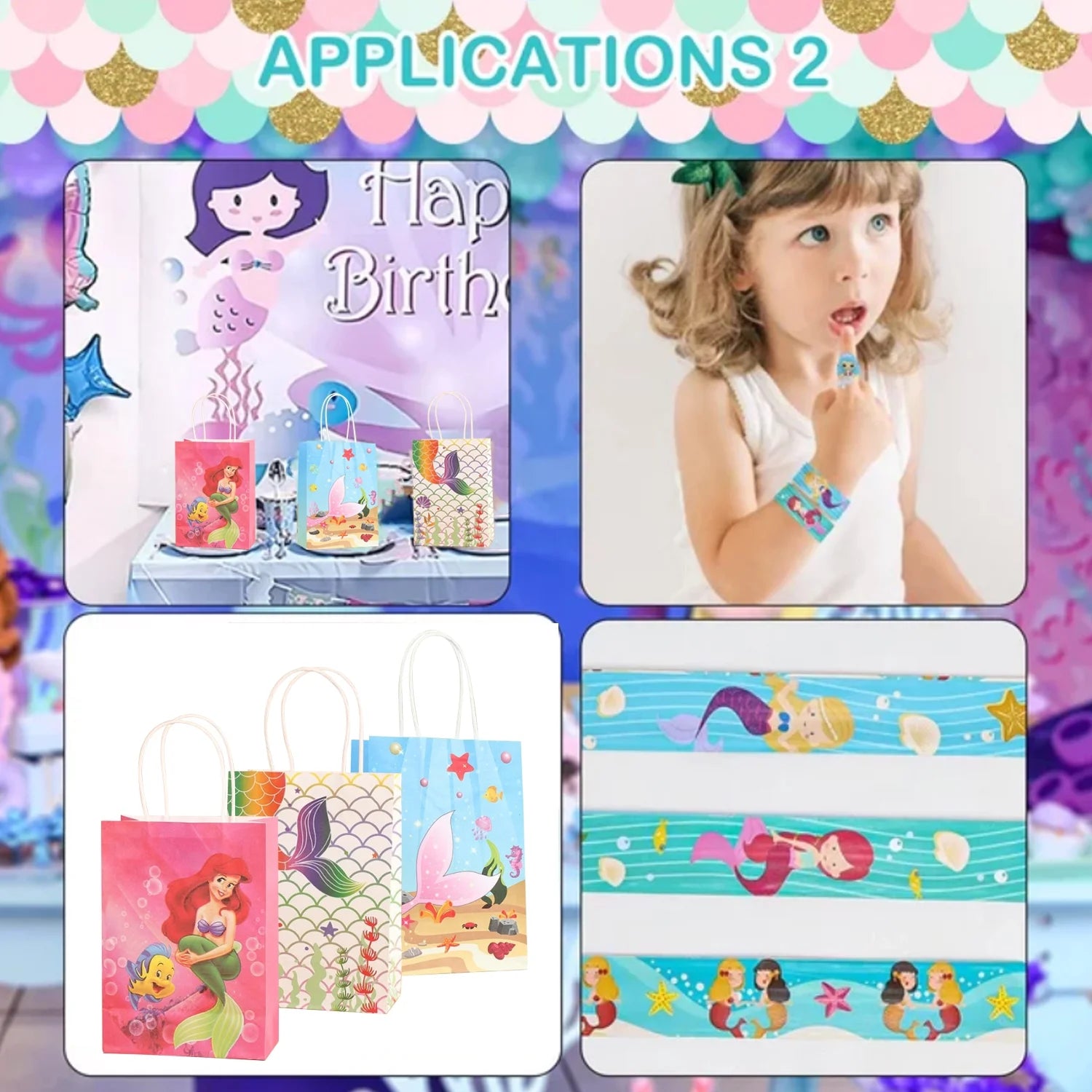 Mermaid Magic Party Pack – 40-Piece Favors Kit for Girls' Birthdays (for 6 Guests)
