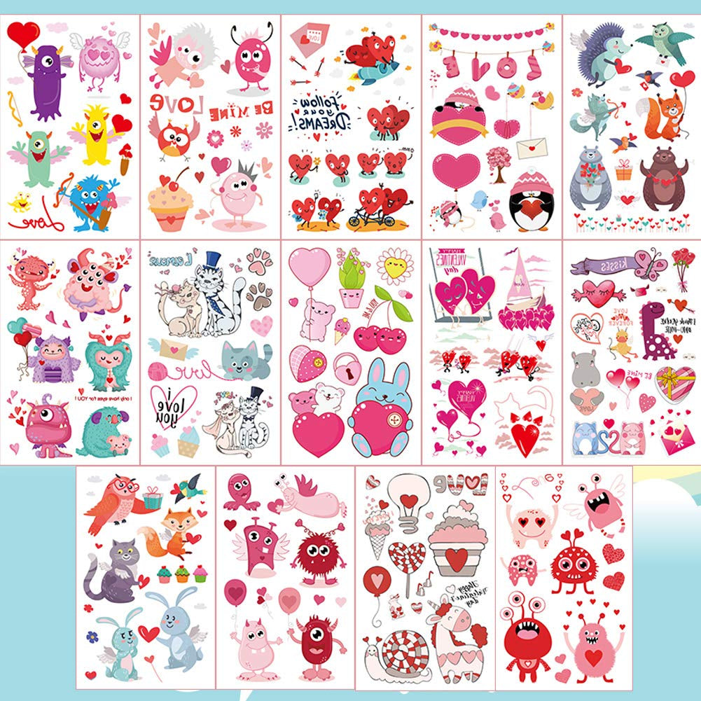 Love Ink Tattoo Pack – 100+ Valentine’s Day Temporary Tattoos for Kids