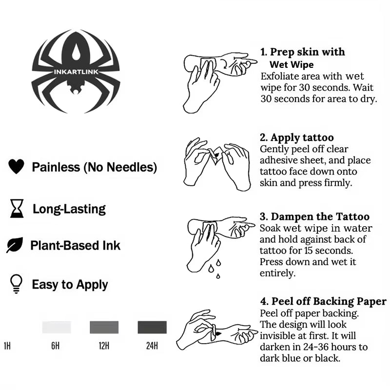 Poker Clown Semi-Permanent Tattoo – Waterproof Female Joker Design