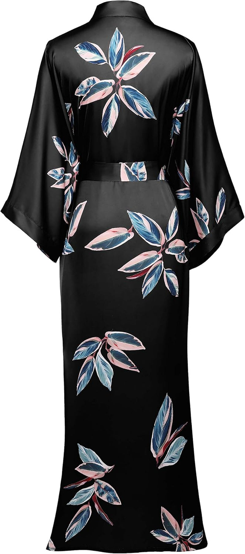 Satin Kimono Robe – Long Silky Cover-Up with Belt & Pockets | Bridal, Bachelorette & Party Robe (One Size)
