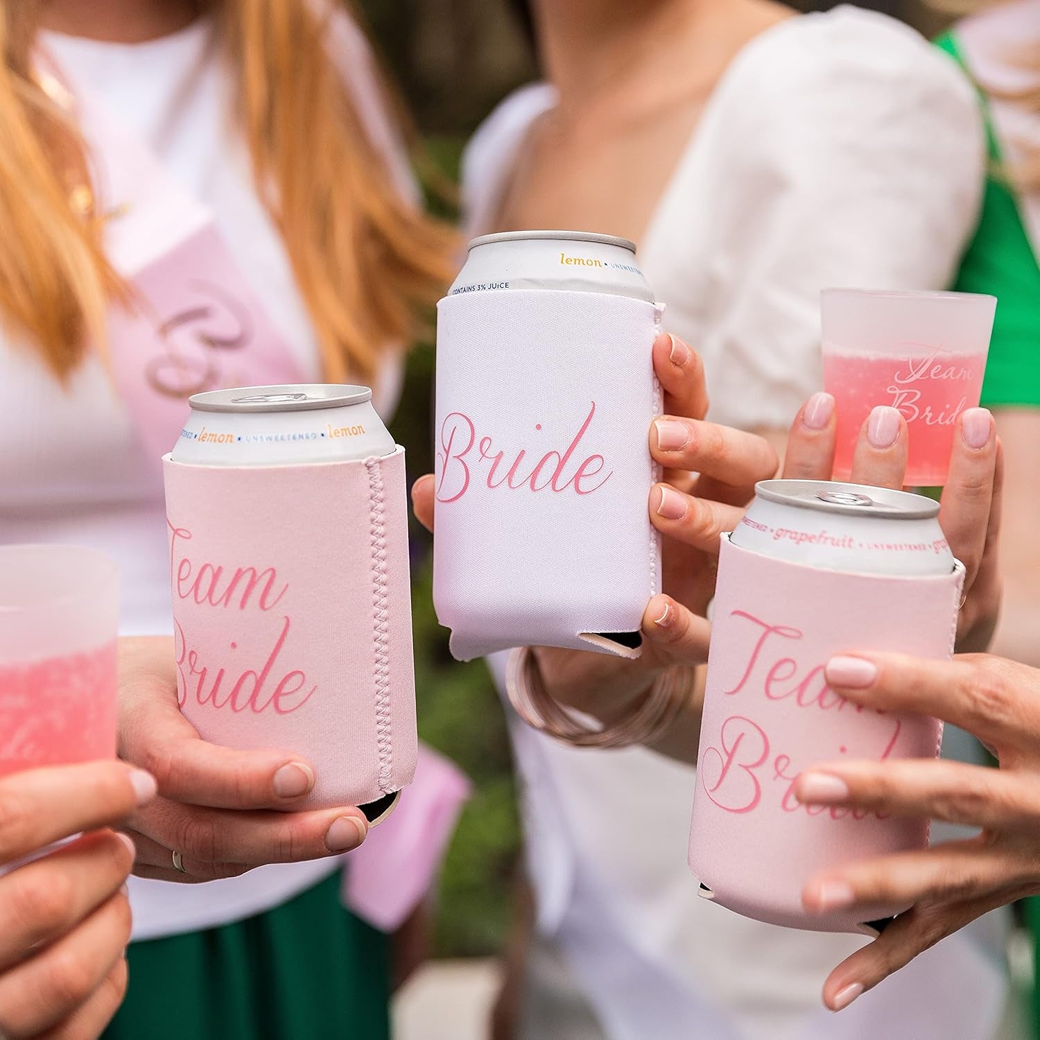 56-Piece Bachelorette Party Favors Kit – Bride & Bridesmaid Gifts | Pink Team Bride Accessories Set (7 Pack)