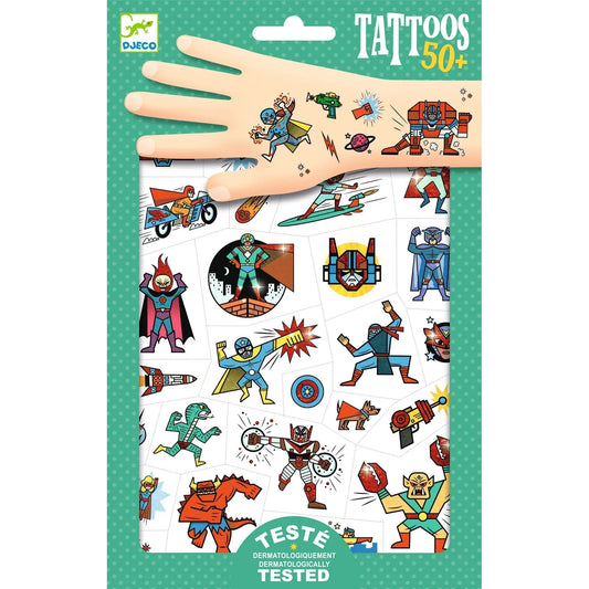 Heroes Tattoo Pack – Superhero Inspired Temporary Tattoos for Kids