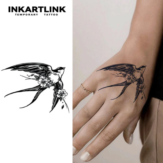 Swallow Semi-Permanent Tattoo