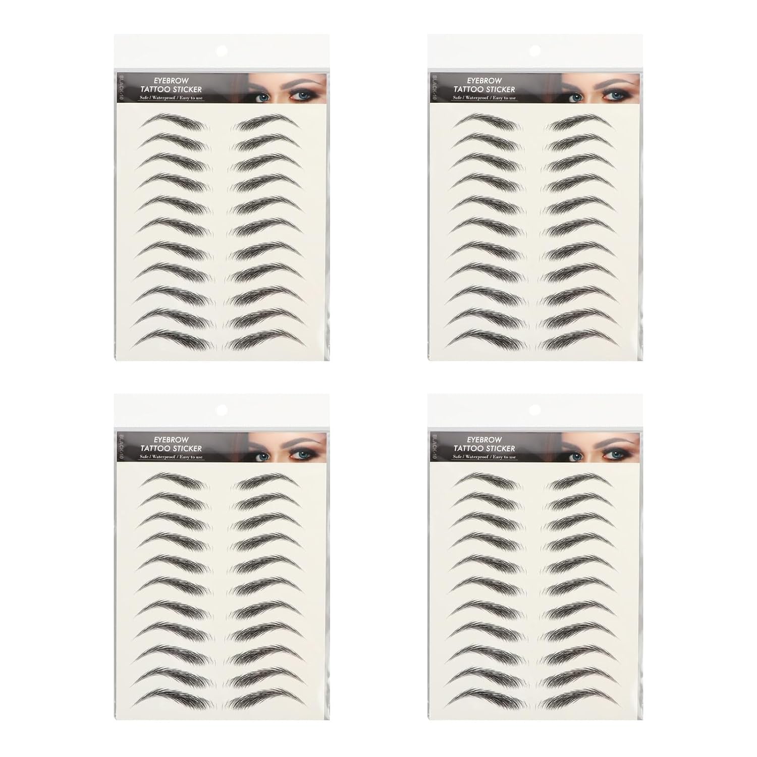 Curved Temporary Eyebrow Tattoos – Waterproof Hair-Like Peel-Off Brow Stickers for Instant Natural Definition