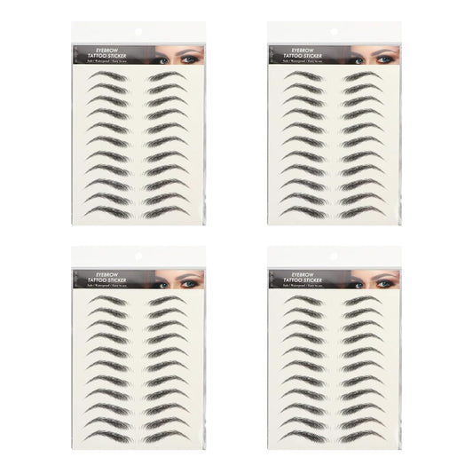 Curved Temporary Eyebrow Tattoos – Waterproof Hair-Like Peel-Off Brow Stickers for Instant Natural Definition