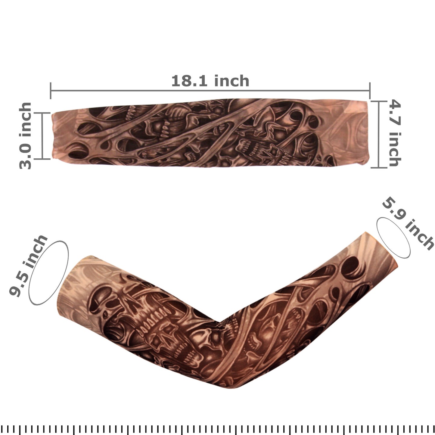 5 Pairs Tattoo Arm Sleeves – UV Protection Cooling Covers for Outdoor Activities