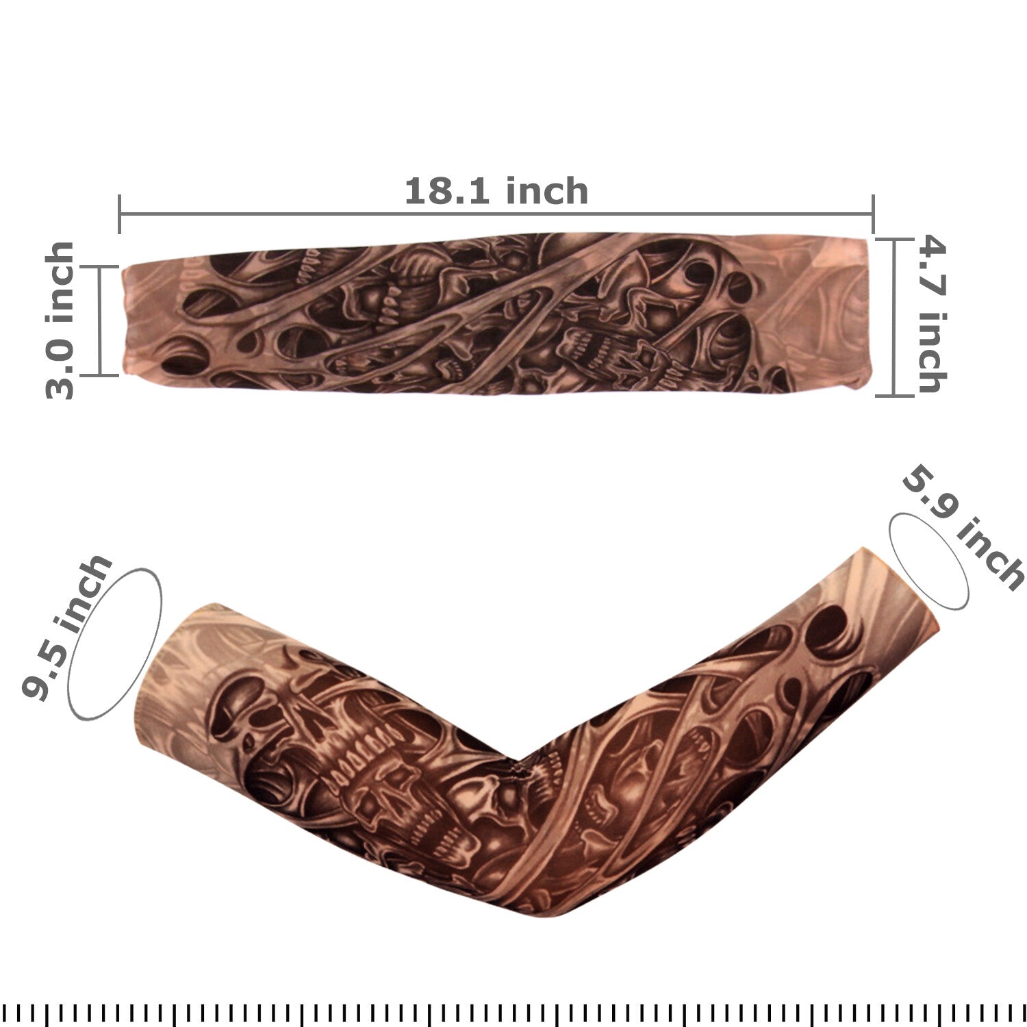 5 Pairs Tattoo Arm Sleeves – UV Protection Cooling Covers for Outdoor Activities