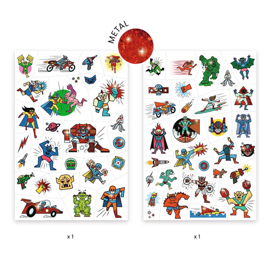 Heroes Tattoo Pack – Superhero Inspired Temporary Tattoos for Kids
