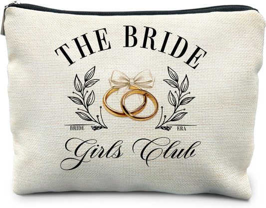 Bride Makeup Bag – Wedding Gift for Bride | Bridal Shower, Bachelorette Party & Bride-to-Be Cosmetic Bag